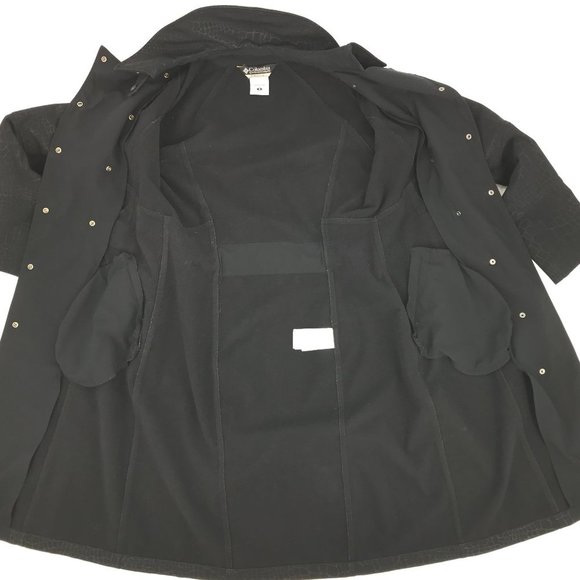 COLUMBIA TITANIUM OMNI SHIELD WOMENS TRENCH COAT BLACK - Picture 14 of 15